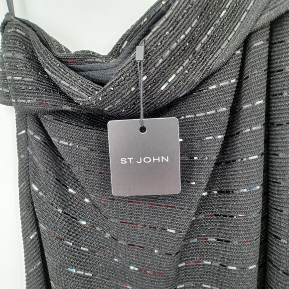 St. John Couture Beaded Gown "Caviar" - Picture 8 of 9